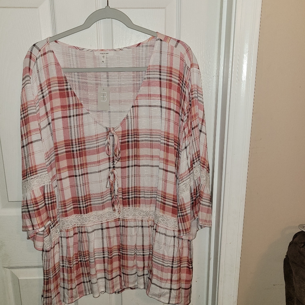 Soft plaid top